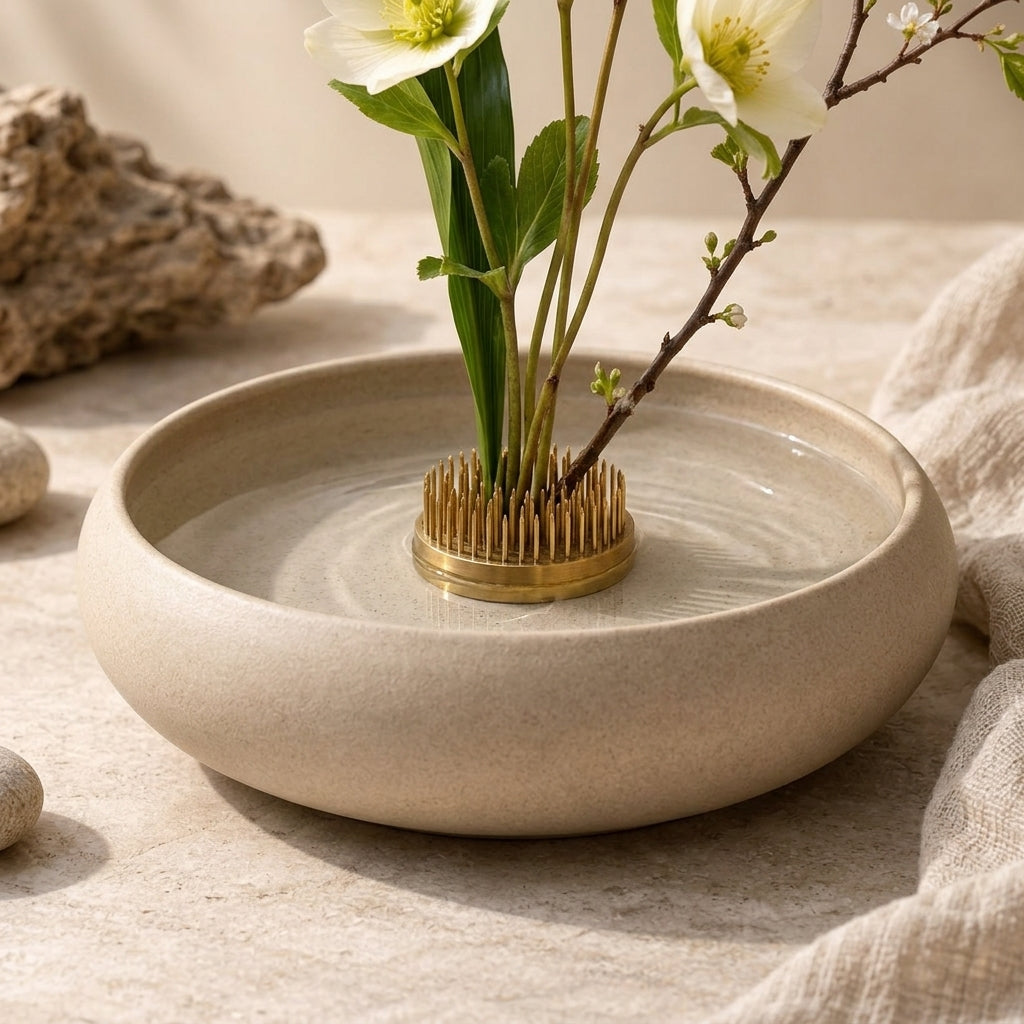 Serenity Ikebana Bowl & Pin Holder Set — product image 3