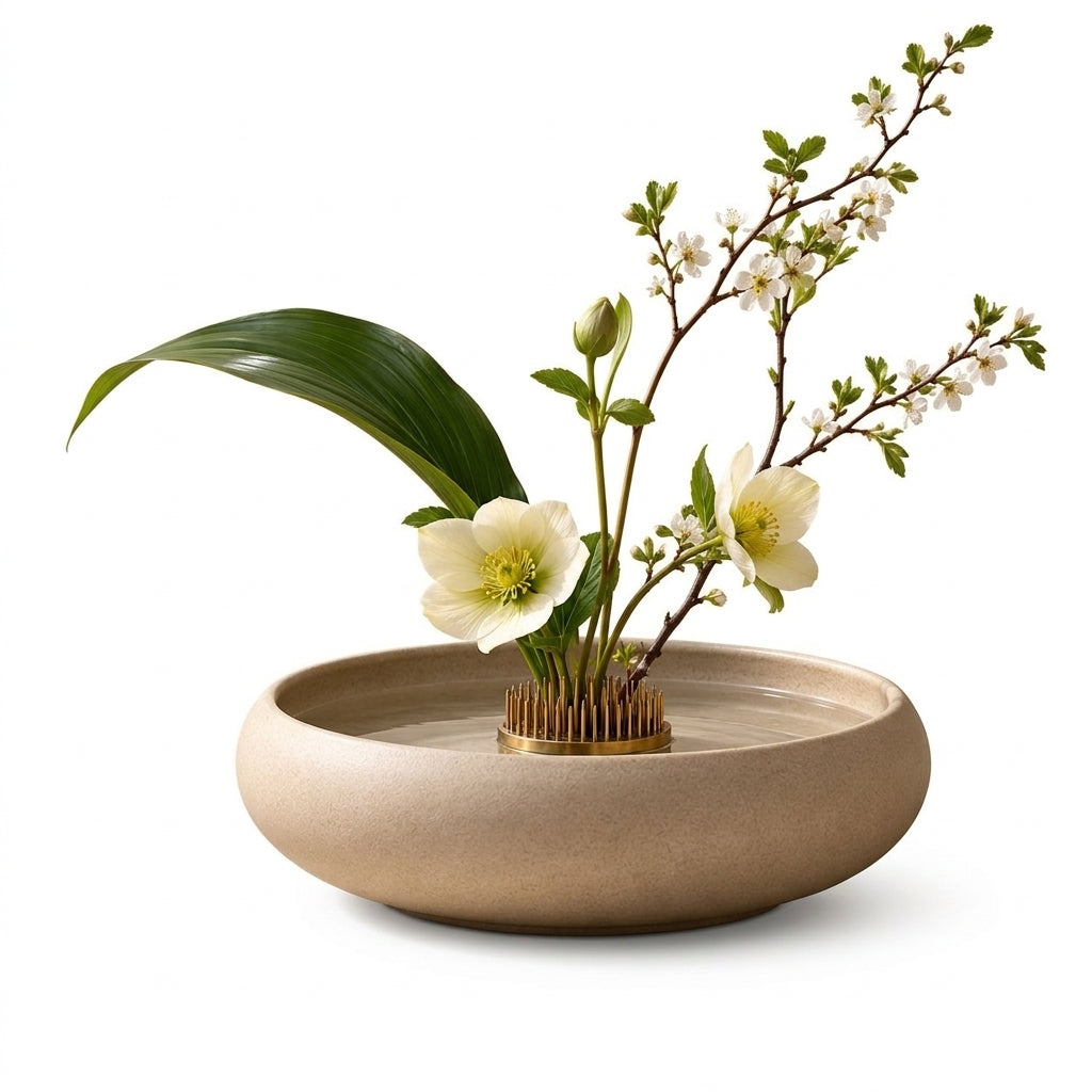 Serenity Ikebana Bowl & Pin Holder Set — product image 4