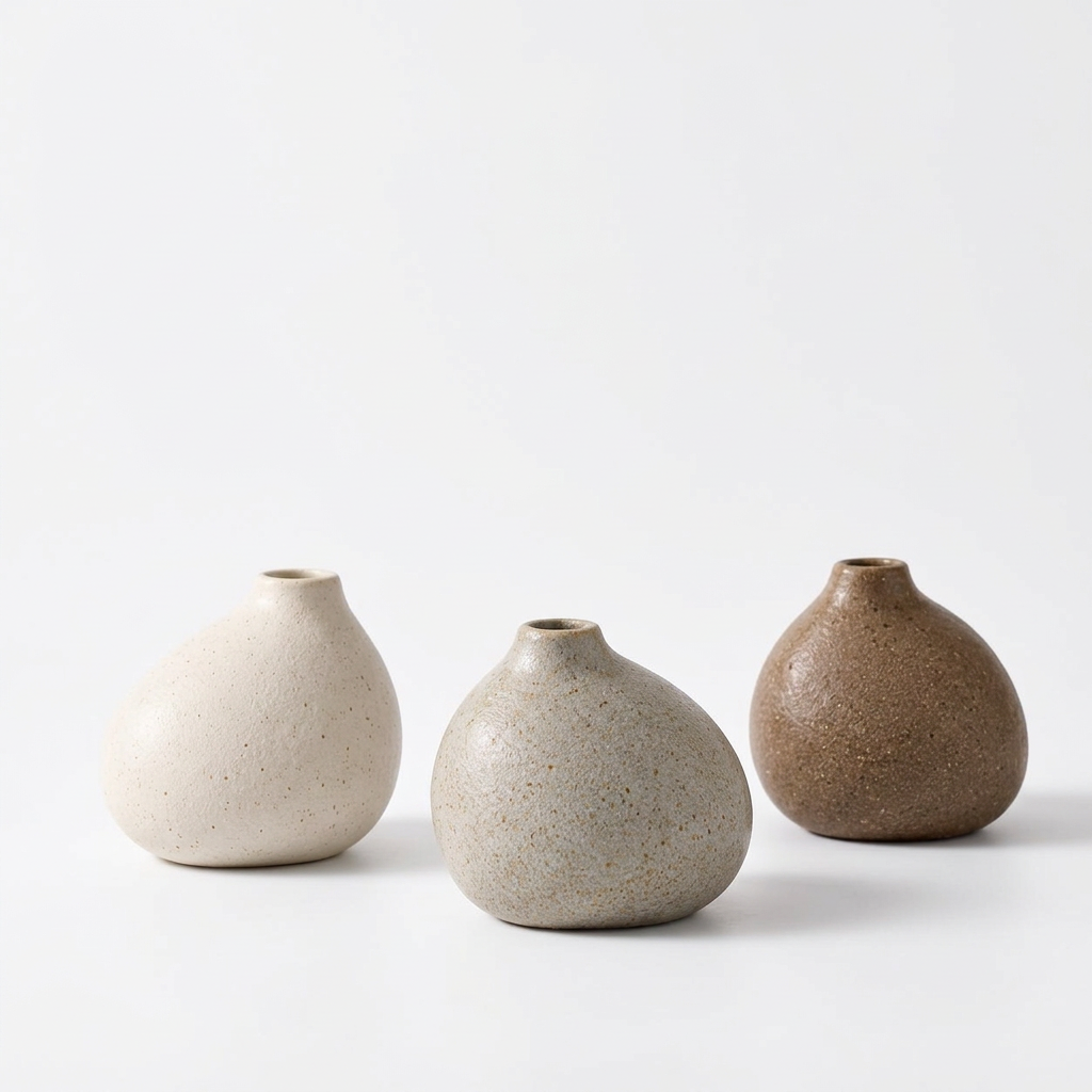 Pebble Ceramic Bud Vases – Set of 3 — product image 4