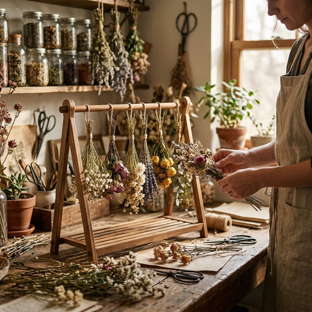 Wooden Botanical Flower Drying Rack — product image 2