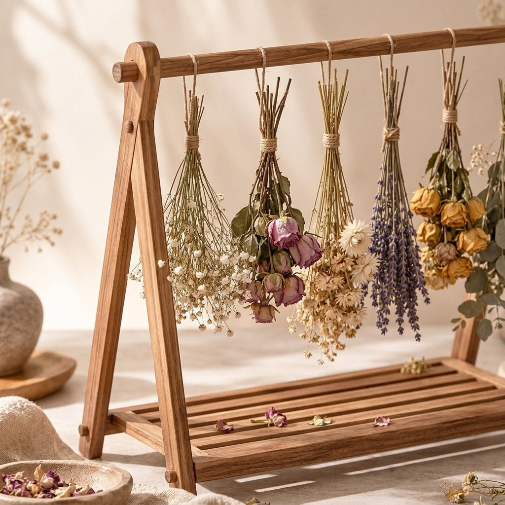 Wooden Botanical Flower Drying Rack — product image 3